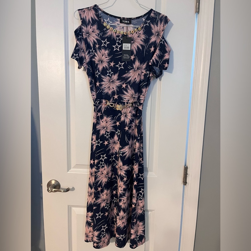 Blue/Pink Maxi Dress.